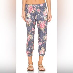 Michael Lauren Nate Crop Sweatpants in Floral Rose